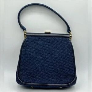 JR Florida USA Vintage Blue Tweed Handbag